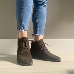 Suede Stuart Weitzman ankle booties
